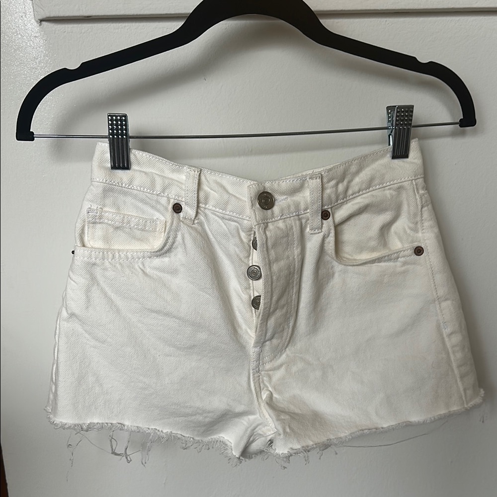 Women's White Denim Shorts